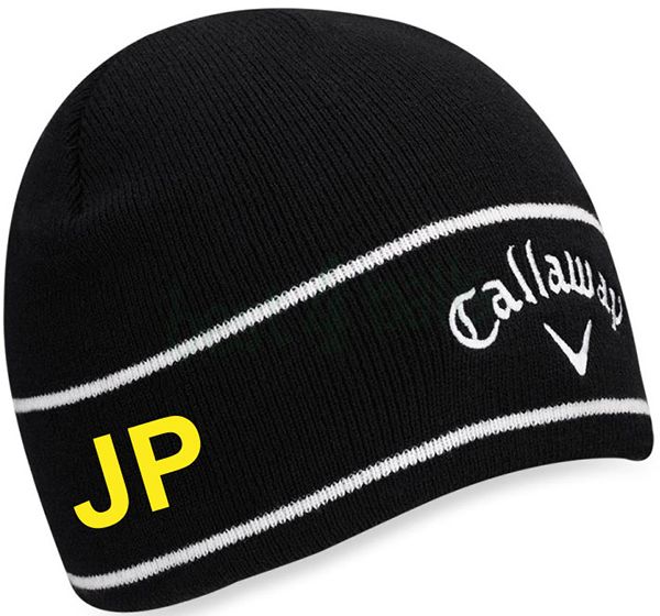 Personalised Callaway Winter Beanie Hat no minimum order at Best4 Balls